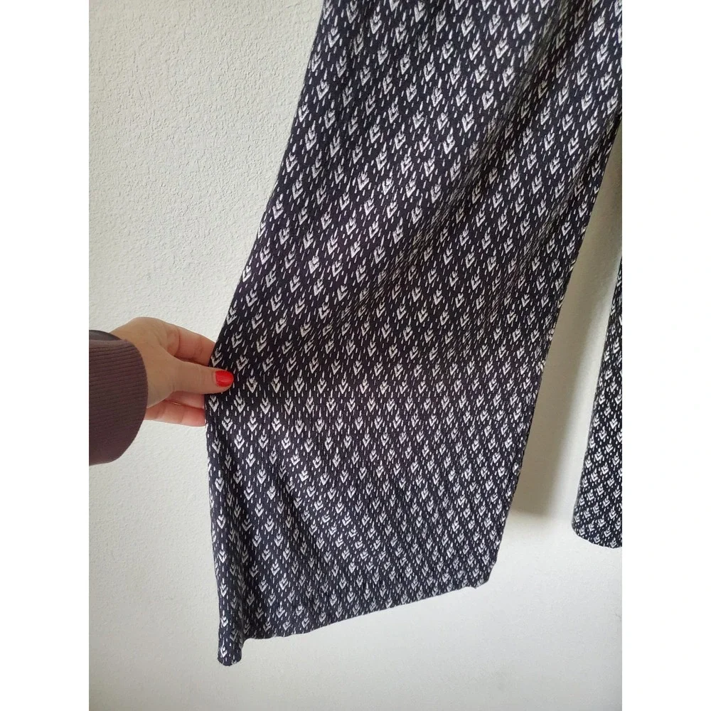 Elevenses Anthropologie Kaimana Wide Leg‎ Palazzo Pants Black White Geometric SP